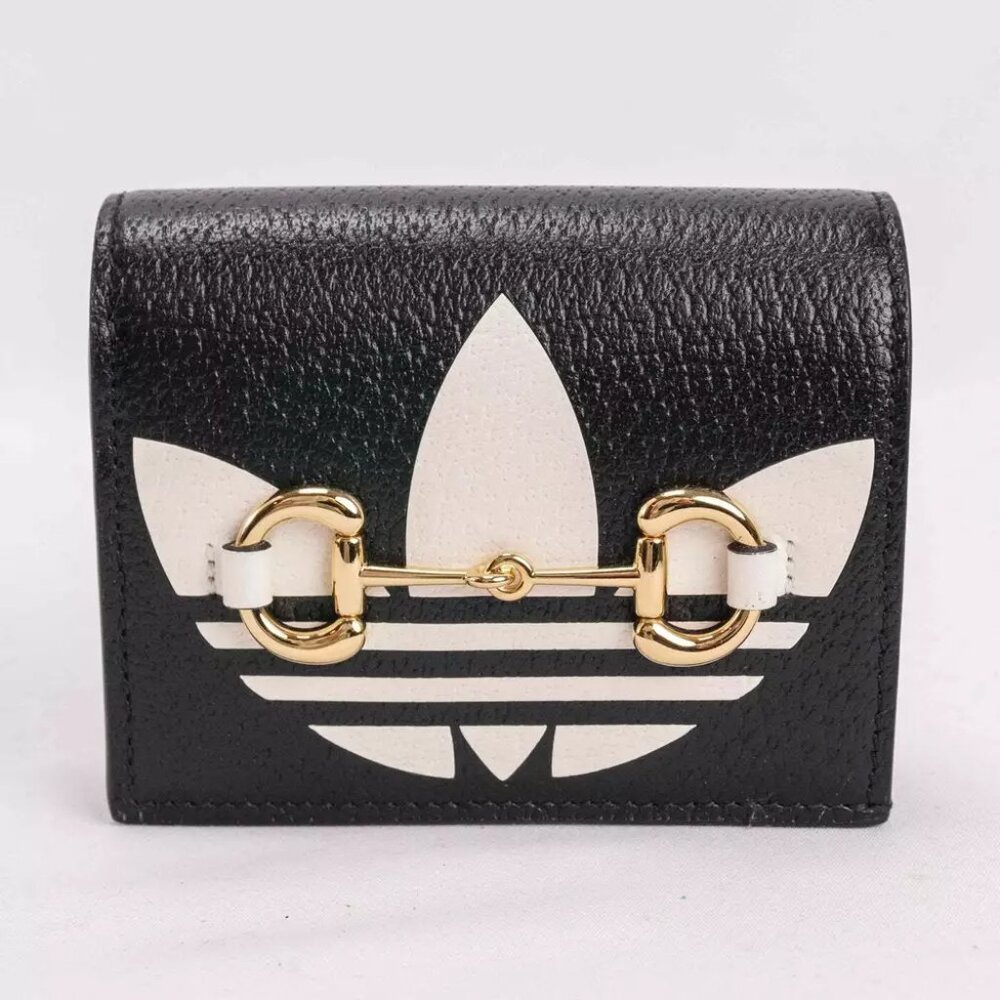 Authentic Gucci x Adidas Card Case 2 way mini purse with Horsebit